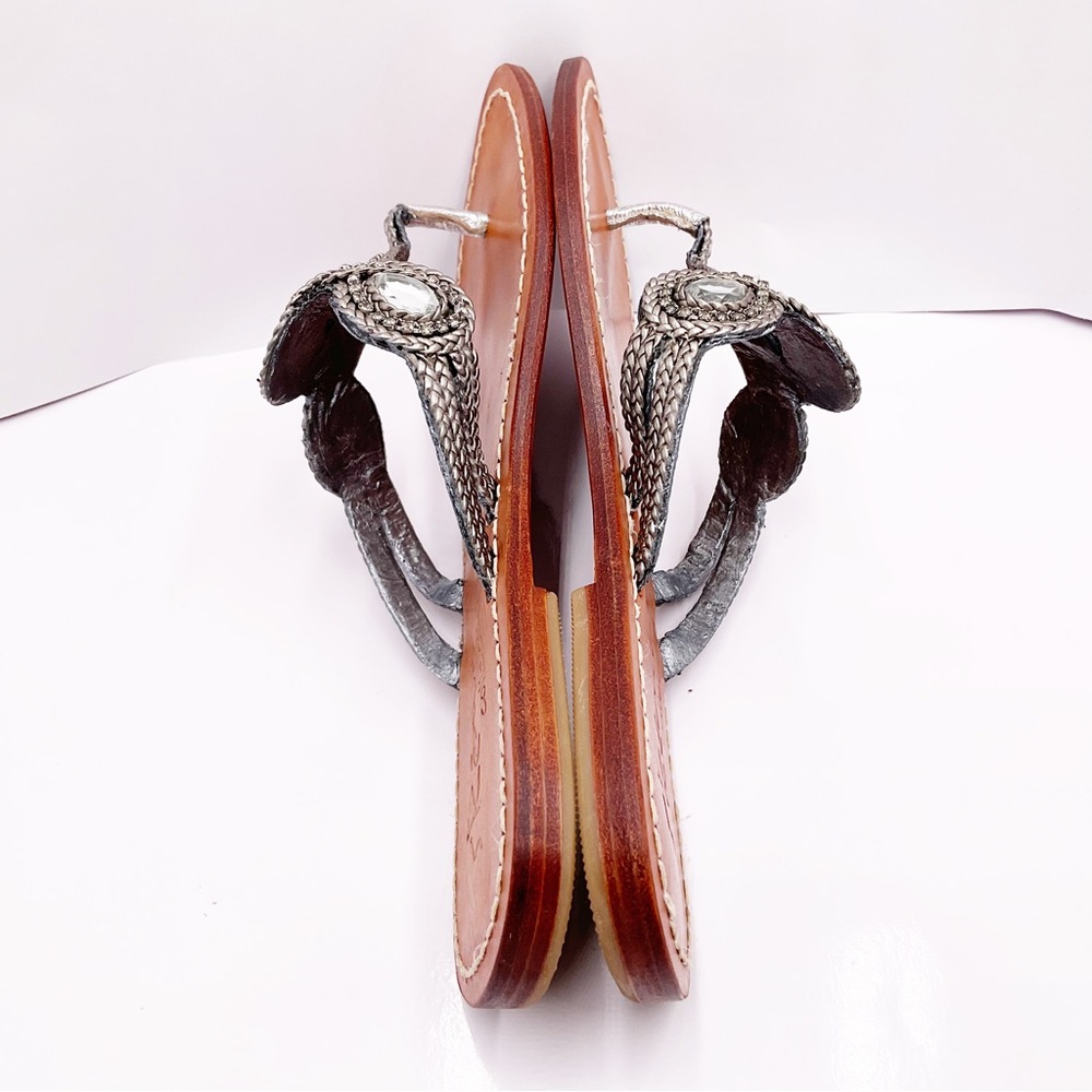 {Skemo Collection} Silver Embellished Slippers - Picture 12 of 16